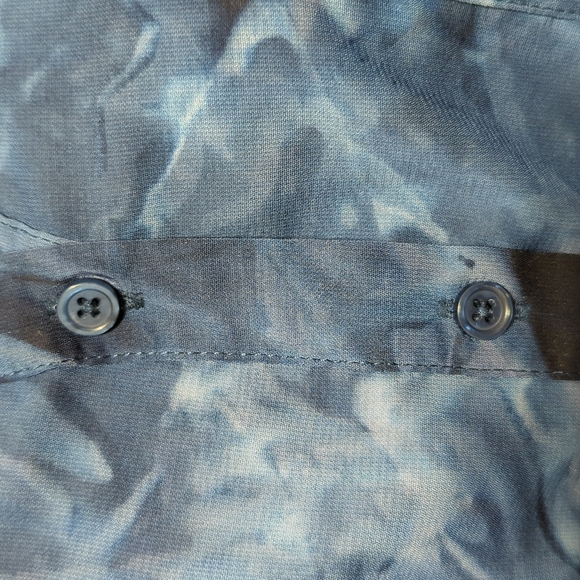 FADED GLORY BLUE MARBLE TIE DYE PRINT TOP SIZE 2X - Picture 6 of 12